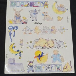 NRN Designs Baby Boy Stickers 1 Sheet Nursery Teddy Bear Shower Scrapbooking‎